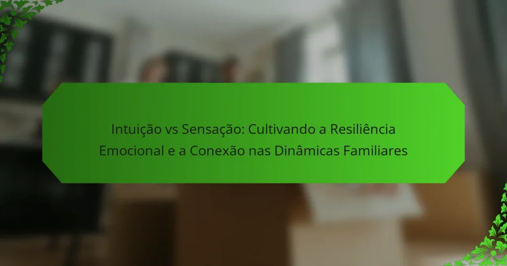Intuição vs Sensação: Cultivando a Resiliência Emocional e a Conexão nas Dinâmicas Familiares