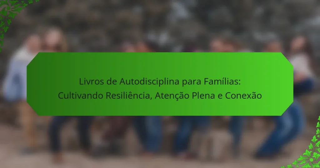 Livros de Autodisciplina para Famílias: Cultivando Resiliência, Atenção Plena e Conexão