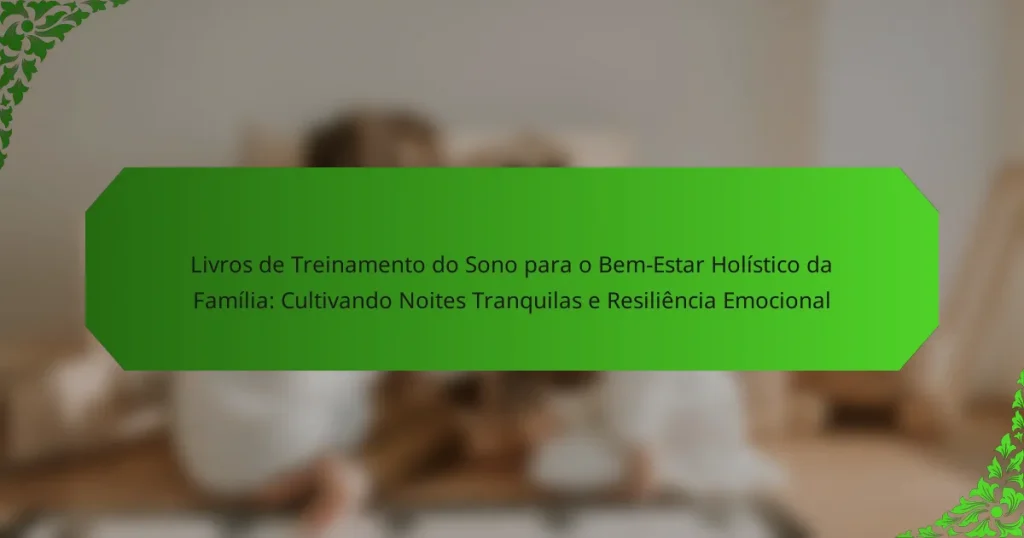 Livros de Treinamento do Sono para o Bem-Estar Holístico da Família: Cultivando Noites Tranquilas e Resiliência Emocional